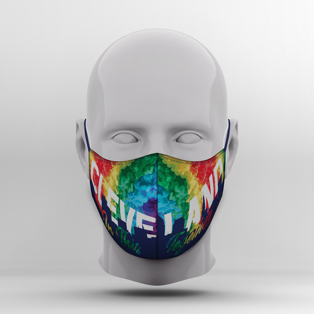 Custom Mask Cleveland Tie Dye Mannequin