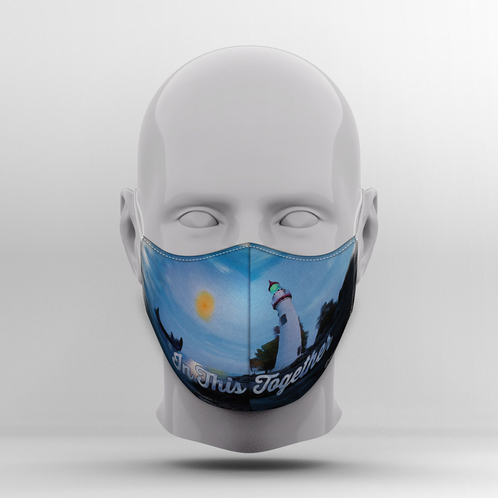 Custom Mask Historical Lighthouse on Lake Erie Marblehead