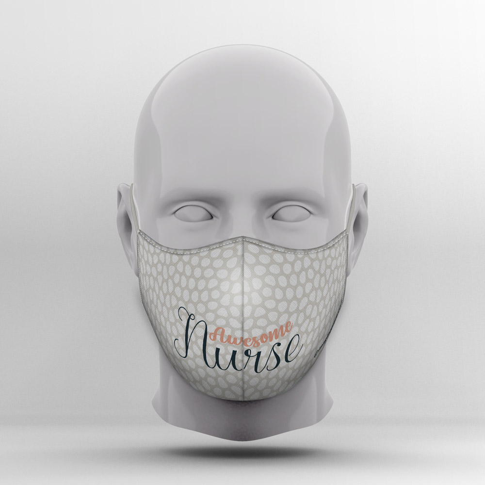 Custom mask Awesome Nurse